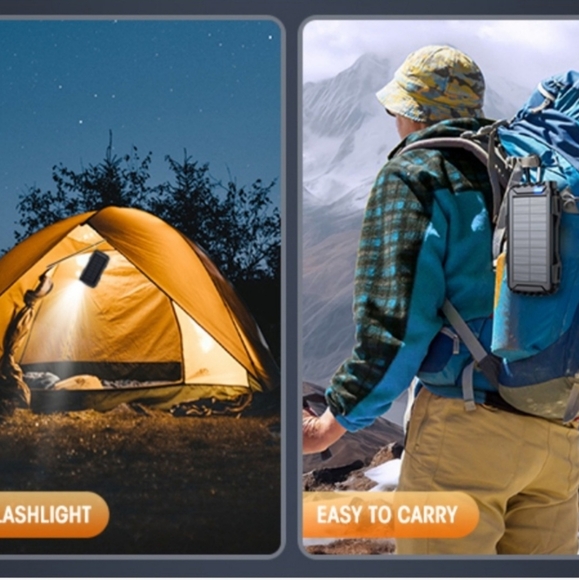 Power Bank Solar and Power Charger 42800 mAH Portable Charger Solar Power Bank - Picture 5 of 5